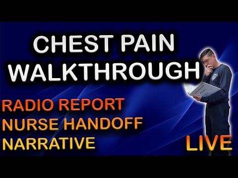 LIVE EMS Tutoring: Chest Pain Call Walkthrough + (Radio, Handoff & Narrative)