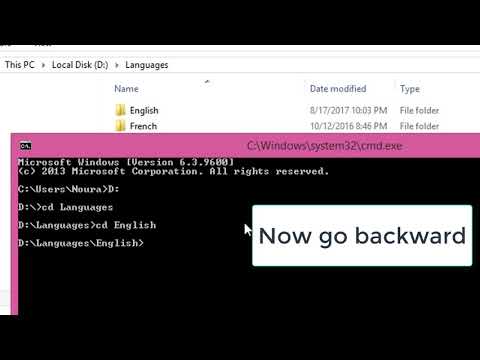 Moving between directories using cmd (command line prompt) in windows
