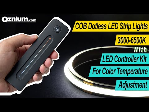 COB Dotless LED Strip Lights With Color Temperature LED Controller Kit - Oznium LED
