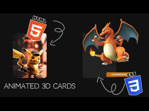 3D Card Animation On Mouse Hover Made With HTML and CSS | Best CSS Effects