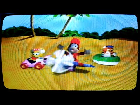 Diddy Kong Racing triple track showcase officially captured on a CRT and Nintendo 64