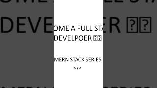 BECOME A FULLSTACK DEVELOPER SERIES! #FullStackJourney#Day1OfCode#LearnHTML#100DaysOfCode#fullstack