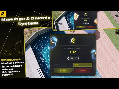 FiveM Marriage & Divorce Script | Live Surname Selection | Discord Webhooks | ESX/QB/QBox
