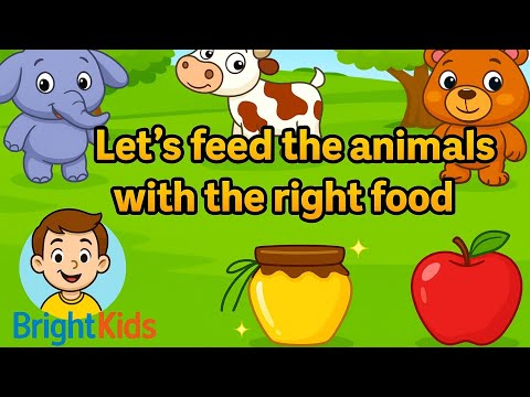 "Feed the Animals | Learn What Animals Eat | Educational Videofor Kids"#KidsLearning  #FunWithAnimal
