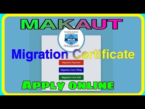 MAKAUT Migration Certificate, How to apply online?