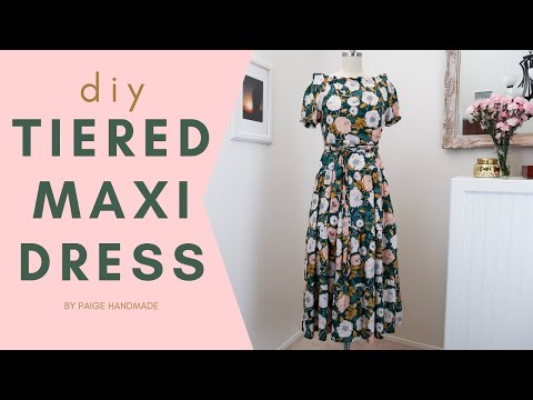 DIY Tiered Maxi DRESS | No Pattern Sewing Tutorial
