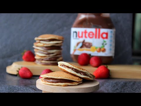 Homemade McDonald’s hot cakes with Nutella