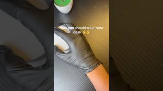 You need the vaccum #DeskCleaning #CleanDesk #WorkspaceHacks