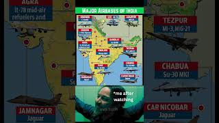 🛩️ Major Airbases of Indian Air Force – 2025 🇮🇳 #indianairforce