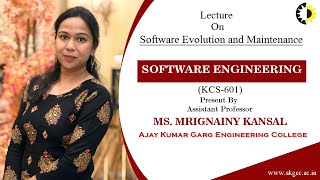 ''Software Evolution and Maintenance'' Software Engineering Lecture 04 By Ms  Mrignainy Kansal, AKGE