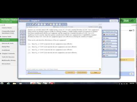 StatCrunch Chapter 8 Homework