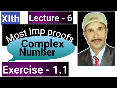 Complex Number Paper - II class - XIth lecture -6 Exercise - 1.1 Maths is life by Gadhe sir
