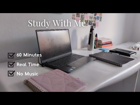 STUDY WITH ME 60mins | 60분 집중 | 스터디윗미 | 집공 | ASMR | No breaks | Timer Alarm 📚💪🏻