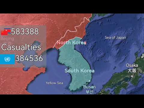 Korean war in 1 minute