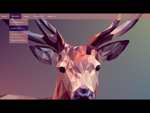 ANIMATED DROP DOWN MENU USING HTML AND CSS ONLY.