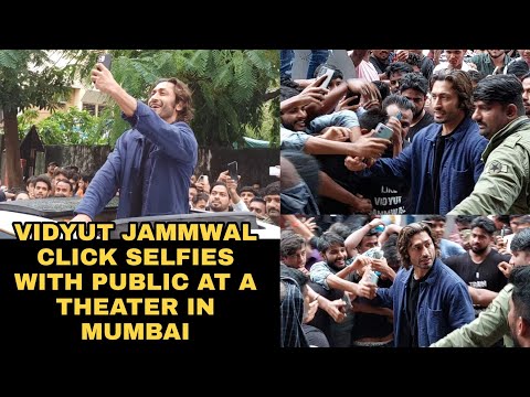 Vidyut Jammwal Click Selfies With Public At Mumbai Theater