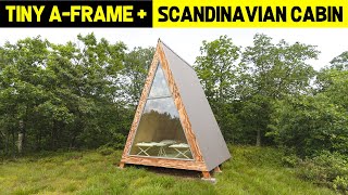 TINY A-FRAME & MODERN SCANDINAVIAN CABIN TOUR! (ft. @DENOutdoors)