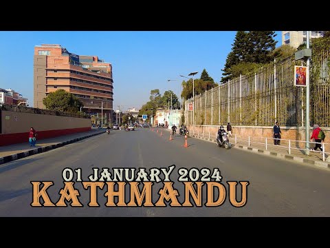 First Day of 2024 KATHMANDU City Tour Morning Hour 🇳🇵 4K January 01