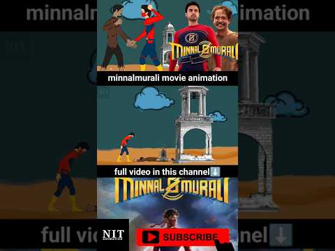 Minnal Murali Comes to Life in Animation!tovino Thomas malayalam movie animation! funny fight story!