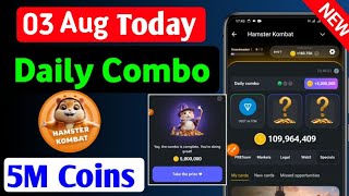 03 AUGUST HAMSITER KOMBAT COMBO CARD 🐹 - Today's Update! (August 3rd) | Combo Card Lagane Ka Trika
