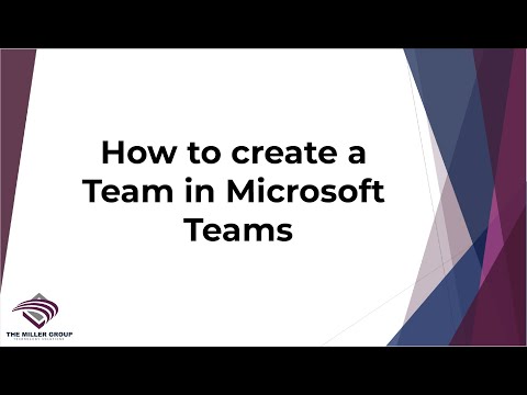 How to create a Team in Microsoft Teams