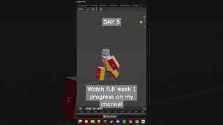Animating challenge day 5 #roblox #gamedev #blender #animation #3dgamedevelopment #robloxgamedesign