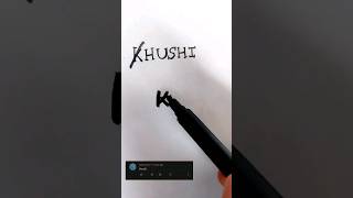 KHUSHI.Comment your name for the next logo design👍 #youtubeshorts #logodesign #logo #viral #trending