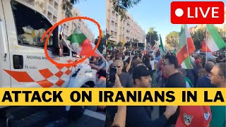 🚨 BREAKING: Truck DRIVEN Into Iranian Protesters In Los Angeles - Chaos Erupts