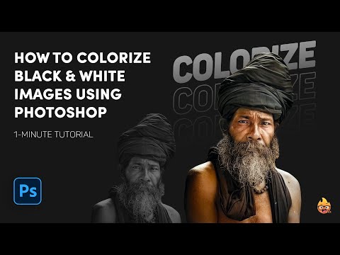 How to Colorize your Black & White Photo in Photoshop in One Minute | #shorts