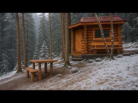 Lone Man’s Massive Wooden Retreat in Forest