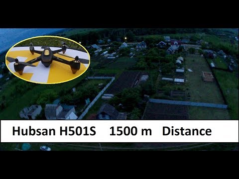Hubsan H501S. 1500 meters distance midnight fly