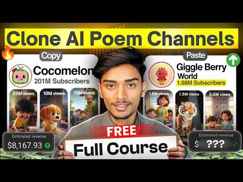 How I Cloned a Kids Poem Channel with Free AI Full Course 2