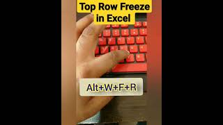 Top Row Freeze Shortcut Key #shorts #youtubeshorts #viral #computer #excel