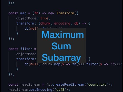 Maximum Sum Subarray Problem - Dynamic Programming