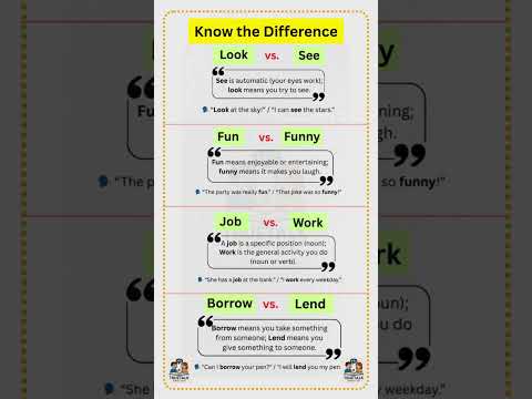 Know the Difference: Common English Confusions Explained ✅ Part - 5 #a1english #a2english