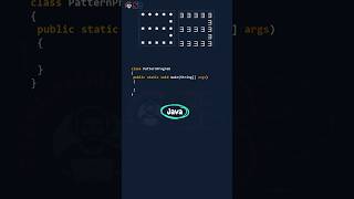 Pattern Program in Java | Print Pattern 3 in less than a minute #shorts #patternshorts