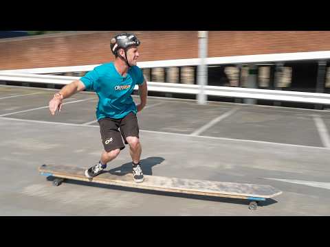 THIS 8FT LONG DIY SKATEBOARD IS A STREET SURFING DREAM - BUILD & SKATE