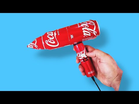 How to Make an Amazing Mini Hair dryer using recyclables materials and Cans of Soda.