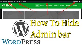 How To hide admin bar in wordpress