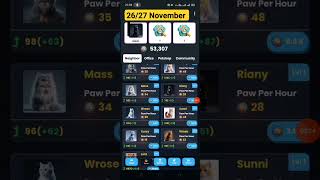 26 November Catid Paws Combo || Catid Paws Daily Combo 26November || #games #gaming #cryptocurrency