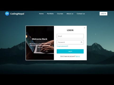 login page Form HTML And CSS Starting Home Page