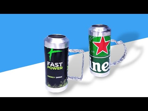 Amazing Cups  with handles Using Soda Cans and recyclable materials.