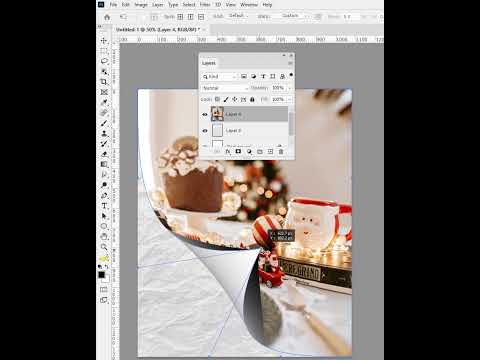 #shorts Paper Curl Effect in Photoshop | Photoshop Tutorial