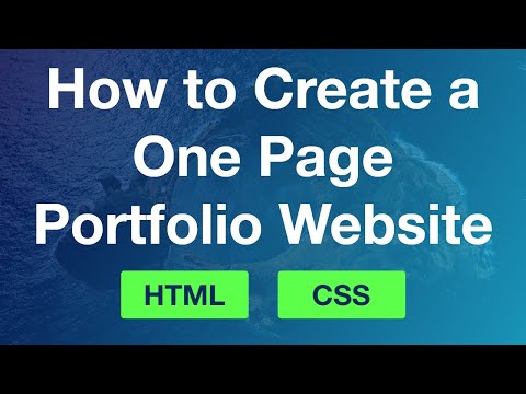 How to create a Simple One Page Website (Portfolio) with HTML & CSS
