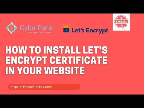 How To Install Lets Encrypt SSL Certificate In Cyberpanel