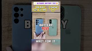 🔥🔋SAMSUNG GALAXY S25 ULTRA Vs IPHONE 17 ⚡ BATTERY DRINK TEST 💫🔥☠️ WHO LASTS LONGER ??