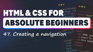 HTML & CSS for Absolute Beginners: A simple navigation