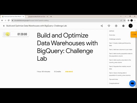 Build and Optimize Data Warehouses with BigQuery : Challenge Lab