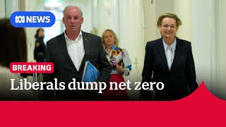 Liberal party abandons net zero emissions by 2050 target | ABC NEWS