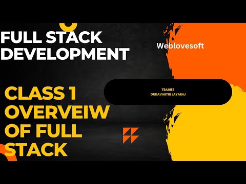 Class 1 Overveiw of Full Stack development